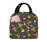 VOSERY Borsa per il pranzo, borsa termica per il pranzo, per donne e uomini, adulti, per prosciutto, pepe, pizza, borsa termica per il pranzo, a prova di perdite, riutilizzabile, grande capacità, per