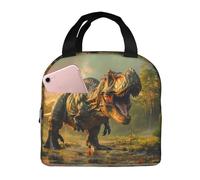 VOSERY Borsa per il pranzo, borsa termica per il pranzo, per donne e uomini, in stile realistico, con dinosauri, a prova di perdite, riutilizzabile, grande capacità, per lavoro, ufficio, picnic