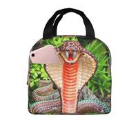 VOSERY Borsa per il pranzo isolata per le donne e gli uomini, bella borsa per il pranzo a serpente cobra per donne e uomini, riutilizzabile, isolata, a prova di perdite, contenitori per il pranzo da