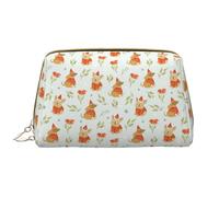 VOSERY Borsa per il trucco, borsa cosmetica da viaggio per donne, borsa per trucco di grande capacità, borsa per il trucco con cucciolo di cane carino fiore borsa per il trucco, custodia per trucco in