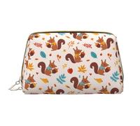 VOSERY Borsa per il trucco, borsa da viaggio per articoli da toeletta da donna, organizer per trucchi di grande capacità, divertente e carino scoiattolo pigna_una borsa per il trucco, custodia per il