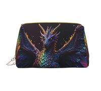 VOSERY Borsa per il trucco, Borse cosmetiche Borsa da toilette da viaggio per le donne, Ali arcobaleno Majestic Dragon Make up Bag, Borsa per il trucco di grande capacità, Borsa per il trucco carina