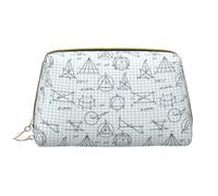 VOSERY Borsa per il trucco, borse cosmetiche Borsa da toilette da viaggio per le donne, Borsa per il trucco di grande capacità, Borsa per il trucco con stampa di equazioni matematiche, Borsa per il