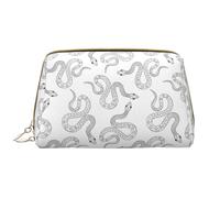 VOSERY Borsa per il trucco, Borse cosmetiche Borsa da toilette da viaggio per le donne, Borsa per il trucco organizer di grande capacità, Borsa per il trucco minimalista a forma di serpente dei