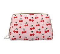 VOSERY Borsa per il trucco, Borse cosmetiche Borsa da toilette da viaggio per le donne, Borsa per il trucco di grande capacità, Borsa per il trucco con bacche rosse, Simpatica borsa per il trucco