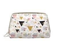 VOSERY Borsa per il trucco, Borse cosmetiche Borsa da toilette da viaggio per le donne, Borsa per il trucco di grande capacità, Borsa per il trucco a triangolo geometrico, Borsa per il trucco carina