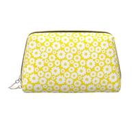 VOSERY Borsa per il trucco, Borse cosmetiche Borsa da toilette da viaggio per le donne, Borsa per il trucco di grande capacità, Bella borsa per il trucco con margherite, Borsa per il trucco carina