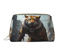 VOSERY Borsa per il trucco, Borse cosmetiche Borsa da toilette da viaggio per le donne, Borsa per il trucco di Ruins Tiger Warrior, Borsa per il trucco di grande capacità, Borsa per il trucco carina