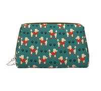 VOSERY Borsa per il trucco, Borse cosmetiche Borsa da toilette da viaggio per le donne, Borsa per il trucco di grande capacità, Borsa per il trucco divertente con barboncino carino rosso, custodia per