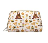 VOSERY Borsa per il trucco, Borse cosmetiche Borsa da toilette da viaggio per le donne, Borsa per il trucco di grande capacità, Borsa per il trucco carina Bee Honey Jar Hive Bear, Borsa per il trucco