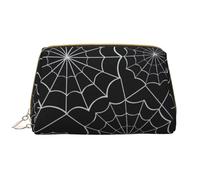 VOSERY Borsa per il trucco, Borse cosmetiche Borsa da toilette da viaggio per le donne, Borsa per il trucco nera con ragnatela, Borsa per trucco di grande capacità, Borsa per trucco carina, Custodia