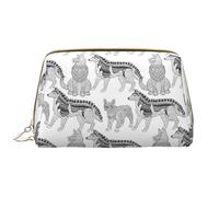 VOSERY Borsa per il trucco, Borse cosmetiche Borsa da toilette da viaggio per le donne, Borsa per il trucco di grande capacità, Borsa per il trucco con pastore tedesco, Simpatica borsa per il trucco
