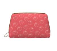VOSERY Borsa per il trucco, Borse cosmetiche Borsa da toilette da viaggio per le donne, Borsa per il trucco di grande capacità, Borsa per il trucco con fragole rosse dei cartoni animati, Borsa per il