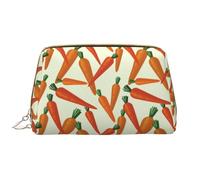 VOSERY Borsa per il trucco, Borse cosmetiche Borsa da toilette da viaggio per le donne, Borsa per il trucco di grande capacità, Borsa per il trucco con motivo carote, Borsa per il trucco carota