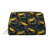 VOSERY Borsa per il trucco, Borse cosmetiche Borsa da toilette da viaggio per le donne, Borsa per il trucco di grande capacità, Borsa per il trucco Monster Truck1, Borsa per il trucco carina, Custodia