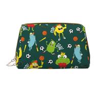 VOSERY Borsa per il trucco, Borse cosmetiche Borsa da toilette da viaggio per le donne, Borsa per il trucco di mostro sportivo, Borsa per trucco di grande capacità, Borsa per trucco carina, Custodia