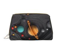 VOSERY Borsa per il trucco, Borse cosmetiche Borsa da toilette da viaggio per le donne, Borsa per il trucco di arte della carta del sistema solare, Organizzatore della borsa di trucco di grande