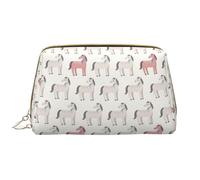VOSERY Borsa per il trucco, Borse cosmetiche Borsa da toilette da viaggio per le donne, Borsa per il trucco di grande capacità, Elegante borsa per il trucco a forma di cavallo, Borsa per il trucco