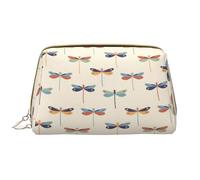 VOSERY Borsa per il trucco, Borse cosmetiche Borsa da toilette da viaggio per le donne, Borsa per il trucco di grande capacità, Borsa per il trucco con libellule colorate, Borsa per il trucco carina