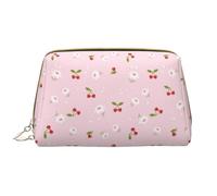 VOSERY Borsa per il trucco, Borse cosmetiche Borsa da toilette da viaggio per le donne, Borsa per il trucco di grande capacità, Borsa per il trucco carina con fiori di bacche rosse, custodia per