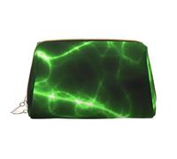 VOSERY Borsa per il trucco, Borse cosmetiche Borsa da toilette da viaggio per le donne, Borsa per il trucco verde fulmine, Organizer per borsa per trucco di grande capacità, Borsa per trucco carina