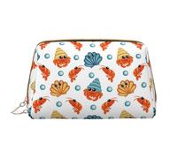 VOSERY Borsa per il trucco, Borse cosmetiche Borsa da toilette da viaggio per le donne, Borsa per il trucco con capesante granchio eremita, Borsa per il trucco di grande capacità, Borsa per il trucco