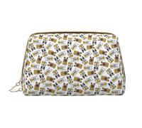 VOSERY Borsa per il trucco, Borse cosmetiche Borsa da toilette da viaggio per le donne, Borsa per il trucco di grande capacità, Borsa per il trucco con bulldog francese taglio fortunato, Borsa per il