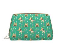 VOSERY Borsa per il trucco, Borse cosmetiche Borsa da toilette da viaggio per le donne, Borsa per il trucco di grande capacità, Borsa per il trucco con cucciolo di bulldog, Borsa per il trucco carina