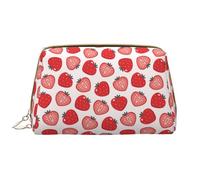 VOSERY Borsa per il trucco, Borse cosmetiche Borsa da toilette da viaggio per le donne, Borsa per il trucco di grande capacità, Borsa per il trucco con stampa di fragole estive, Borsa per il trucco