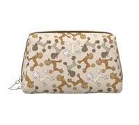 VOSERY Borsa per il trucco, Borse cosmetiche Borsa da toilette da viaggio per le donne, Borsa per il trucco con cane barboncino carino, Borsa per trucco di grande capacità, Borsa per trucco carina