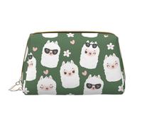 VOSERY Borsa per il trucco, Borse cosmetiche Borsa da toilette da viaggio per le donne, Borsa per il trucco con facce di alpaca, Organizzatore di borsa per il trucco di grande capacità, Borsa per