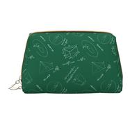 VOSERY Borsa per il trucco, Borse cosmetiche Borsa da toilette da viaggio per le donne, Borsa per il trucco di grande capacità, Borsa per il trucco con stampa di equazioni matematiche verde, Borsa per