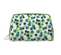 VOSERY Borsa per il trucco, Borse cosmetiche Borsa da toilette da viaggio per le donne, Borsa per il trucco di grande capacità, Borsa per il trucco con margherite con stampa mirtillo, Borsa per il