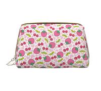 VOSERY Borsa per il trucco, Borse cosmetiche Borsa da toilette da viaggio per le donne, Borsa per il trucco di grande capacità, Borsa per il trucco carina con fragole e fragole, custodia per trucco