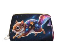 VOSERY Borsa per il trucco, Borse cosmetiche Borsa da toilette da viaggio per le donne, Borsa per il trucco colorata con scoiattolo di fiume stella, Borsa per il trucco di grande capacità, Borsa per