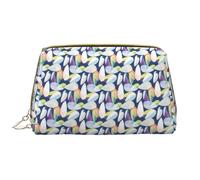 VOSERY Borsa per il trucco, borse cosmetiche Borsa da toilette da viaggio per le donne, borsa per il trucco di grande capacità, organizer per il trucco con foglie dai colori vivaci, graziosa custodia