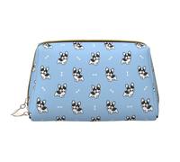 VOSERY Borsa per il trucco, Borse cosmetiche Borsa da toilette da viaggio per le donne, Borsa per il trucco di grande capacità, Borsa per il trucco con cucciolo di bulldog francese, Borsa per il
