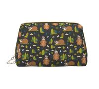 VOSERY Borsa per il trucco, Borse cosmetiche Borsa da toilette da viaggio per le donne, Borsa per il trucco di grande capacità, Divertente bradipi nella foresta, Borsa per il trucco carina, Custodia