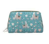 VOSERY Borsa per il trucco, Borse cosmetiche Borsa da toilette da viaggio per le donne, Borsa per il trucco di grande capacità, Borsa per il trucco con lama Teal Mama Llama, Borsa per il trucco carina