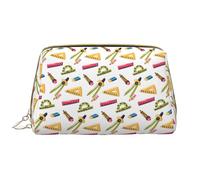 VOSERY Borsa per il trucco, Borse cosmetiche Borsa da toilette da viaggio per le donne, Borsa per il trucco di grande capacità, Borsa per il trucco con stampa di righello matematico, Borsa per il