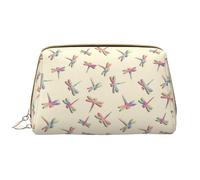 VOSERY Borsa per il trucco, Borse cosmetiche Borsa da toilette da viaggio per le donne, Borsa per il trucco di grande capacità, Borsa per il trucco con stampa di libellula, Borsa per il trucco carina