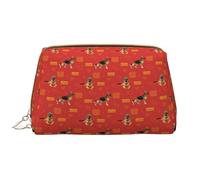 VOSERY Borsa per il trucco, borse cosmetiche Borsa da toilette da viaggio per le donne, Borsa per il trucco di grande capacità, Borsa per il trucco di compleanno con pastore tedesco, custodia per il