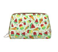 VOSERY Borsa per il trucco, Borse cosmetiche Borsa da toilette da viaggio per le donne, Borsa per il trucco di grande capacità, Borsa per il trucco con stampa gelato all'anguria, Borsa per il trucco
