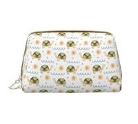 VOSERY Borsa per il trucco, Borse cosmetiche Borsa da toilette da viaggio per le donne, Borsa per il trucco di grande capacità, Borsa per il trucco con tartaruga marina che si crogiola al sole, Borsa
