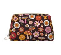 VOSERY Borsa per il trucco, borse cosmetiche Borsa da toilette da viaggio per le donne, borsa per il trucco retrò hippie anni '70, borsa per il trucco di grande capacità, borsa per il trucco carina