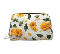 VOSERY Borsa per il trucco, Borse cosmetiche Borsa da toilette da viaggio per le donne, Borsa per il trucco girasole giallo sole, Borsa per il trucco di grande capacità, Borsa per il trucco carina