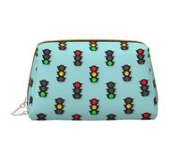VOSERY Borsa per il trucco, Borse cosmetiche Borsa da toilette da viaggio per le donne, Borsa per il trucco con motivo semaforo, Borsa per trucco di grande capacità, Borsa per trucco carina, Custodia
