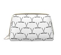 VOSERY Borsa per il trucco, Borse cosmetiche Borsa da toilette da viaggio per le donne, Borsa per il trucco sportiva con bastone da hockey, Borsa per trucco di grande capacità, Borsa per trucco carina