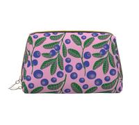 VOSERY Borsa per il trucco, Borse cosmetiche Borsa da toilette da viaggio per le donne, Borsa per il trucco di grande capacità, Borsa per il trucco dolce dolce al mirtillo, Custodia per trucco carina