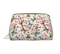 VOSERY Borsa per il trucco, Borse cosmetiche Borsa da toilette da viaggio per le donne, Borsa per il trucco di grande capacità, Borsa per il trucco con farfalle floreali-E, custodia per trucco carina